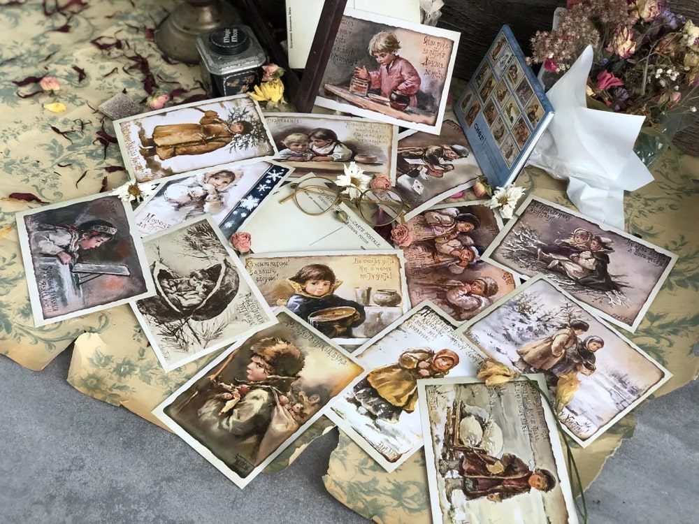 Набор открыток Рождественские открытки Елизаветы Бём (№ 1) - изображение 6