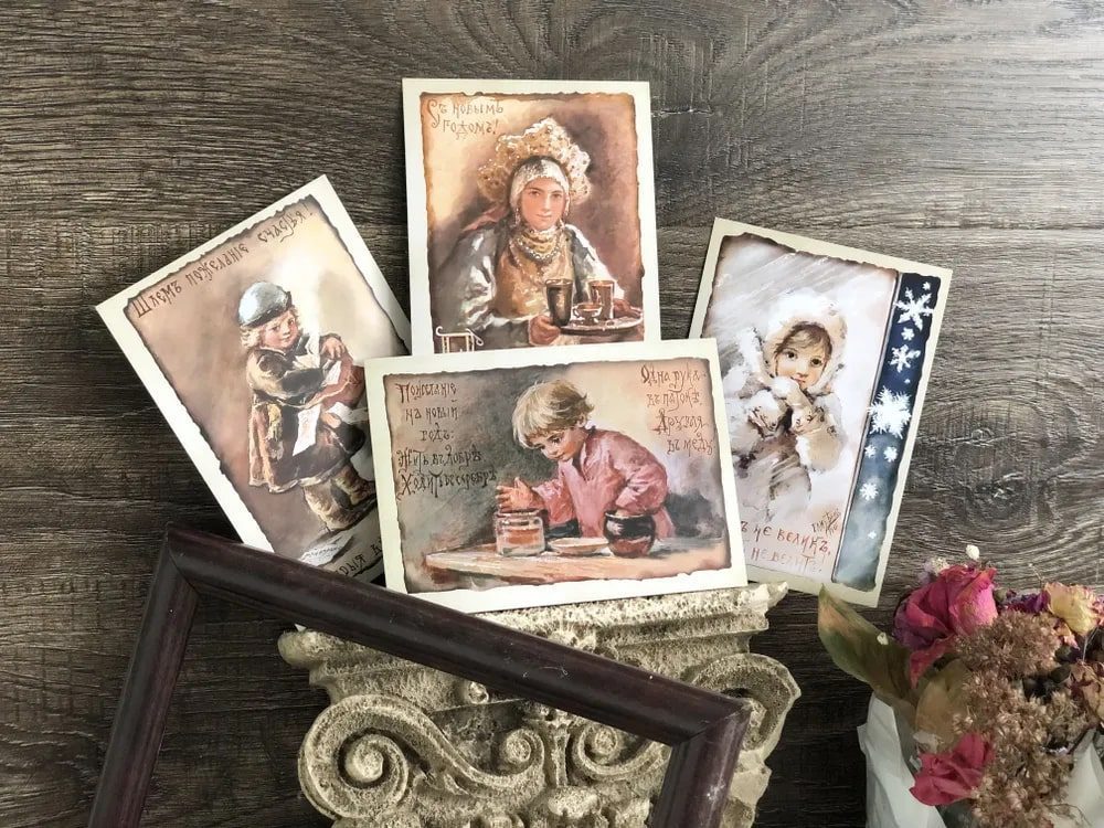 Набор открыток Рождественские открытки Елизаветы Бём (№ 1) - изображение 5