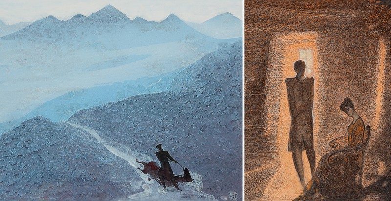 Набор открыток «С.Филенко Серия иллюстраций к роману М.Ю. Лермонтова «Герой нашего времени» - изображение 38